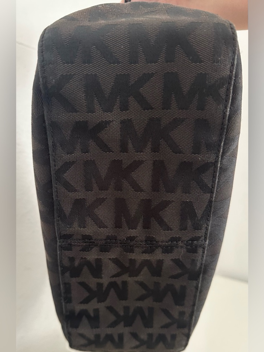MICHAEL Michael Kors Brown/Black Signature Canvas Shoulder Bag MK Logo - Picture 8 of 8